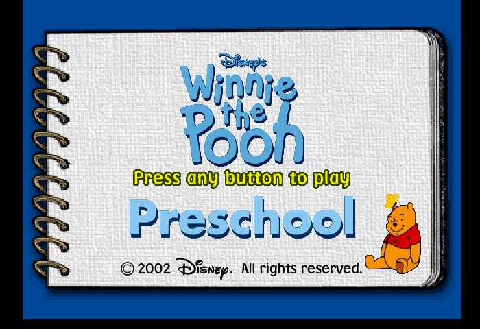 Winnie the Pooh: Preschool Title Screen